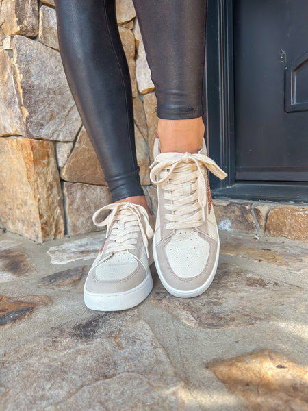 The Liberty Beige Glitter Star Sneaker