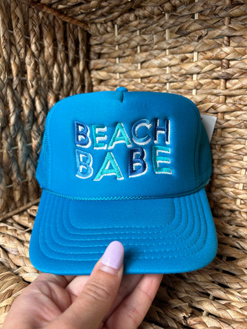 Blue Beach Babe Trucker Hat