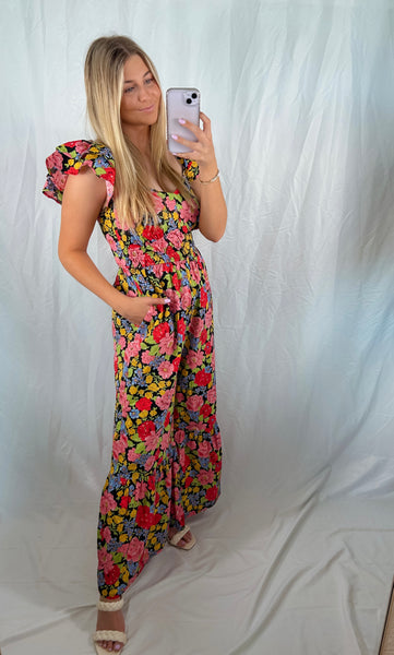 Catalina Island Floral Jumpsuit (LAST ONE SIZE LARGE)
