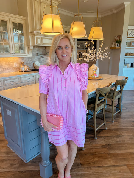 Tea Garden Dreaming Stripped Mini Dress