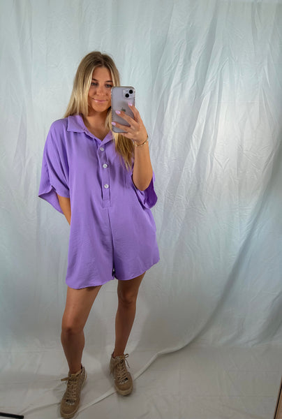 Oversized Breezy Chic Bubblegum Romper
