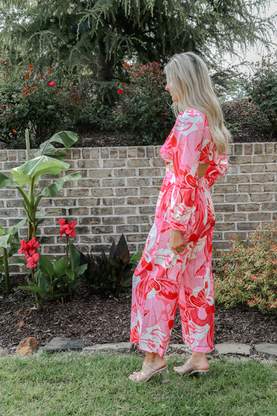 Caribbean Dreaming Cut Out Jumpsuit