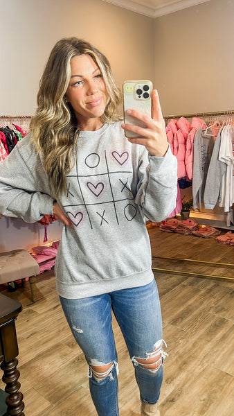 Valentine Tic Tac Toe Sweatshirt