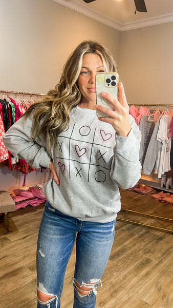 Valentine Tic Tac Toe Sweatshirt