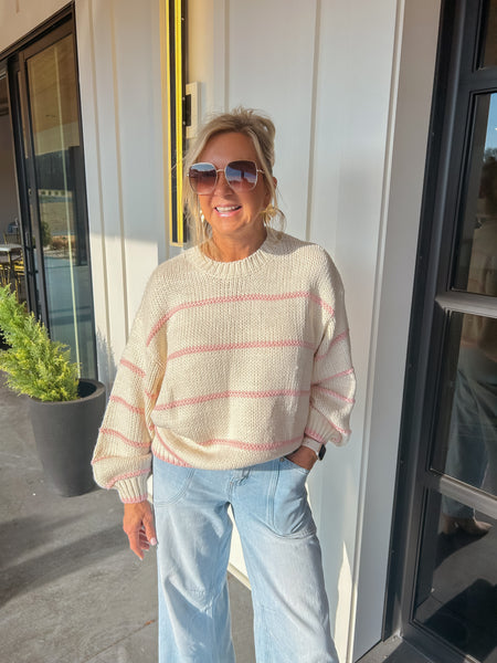 Stripes & Charm Oversized Sweater