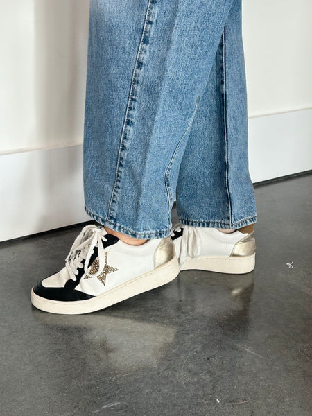 The Eliana Black | Vintage Star Sneakers
