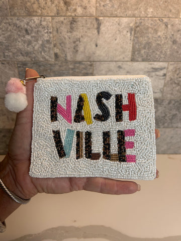 “NASHVILLE” Beaded Coin Purse