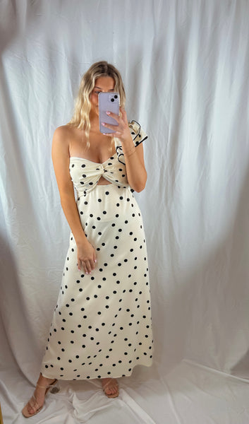 Really Dreamy Polka Dot Maxi Dress