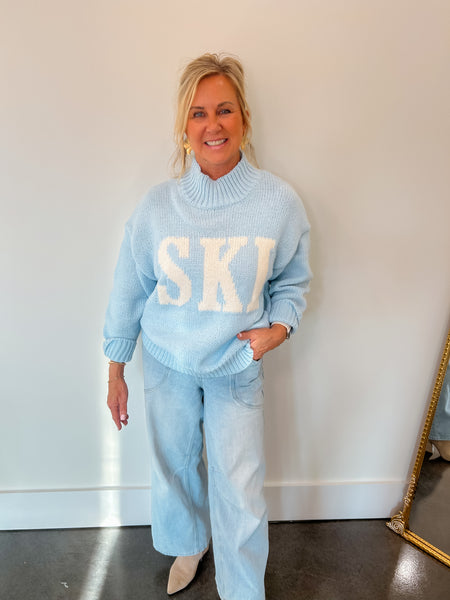 Oversized Light Blue Ski Sweater