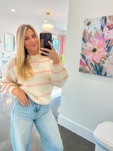 Stripes & Charm Oversized Sweater