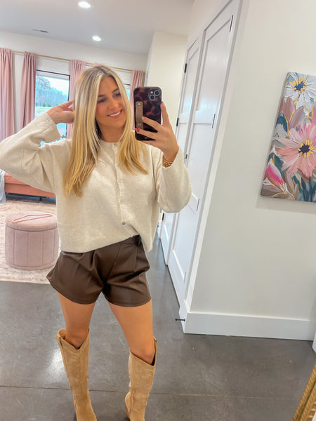 Everyday Essential Ivory Crew Neck Sweater