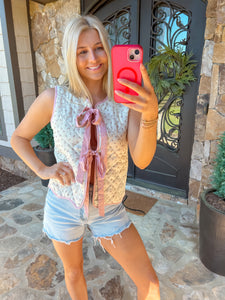 Ditsy Floral Quilted Vest