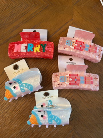 Christmas Claw Clips