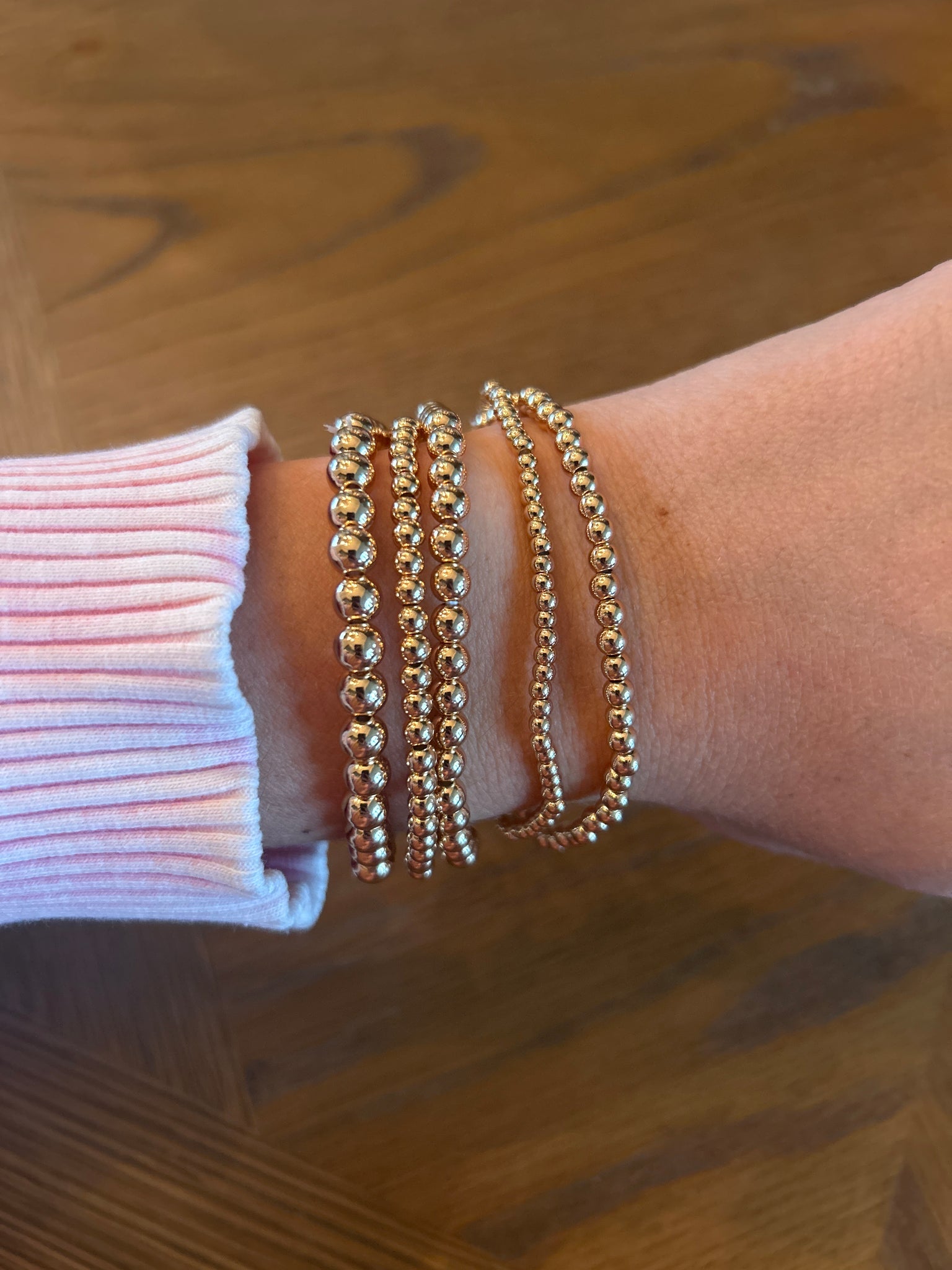 Gold Metal Ball Bracelet