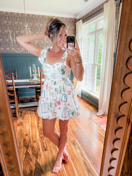 Coastal Cool Bubble Hem Mini Dress