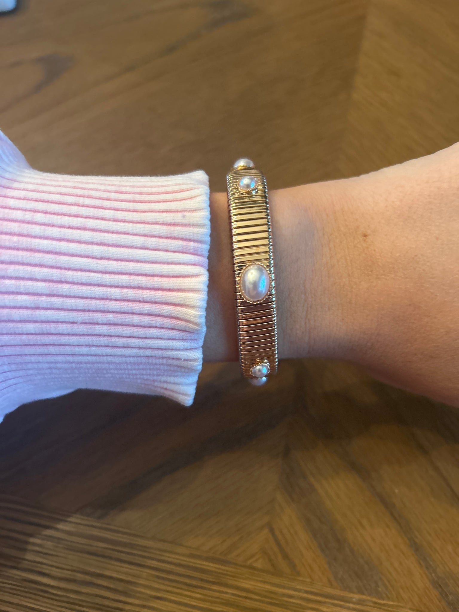 Pearl & Omega Bangle