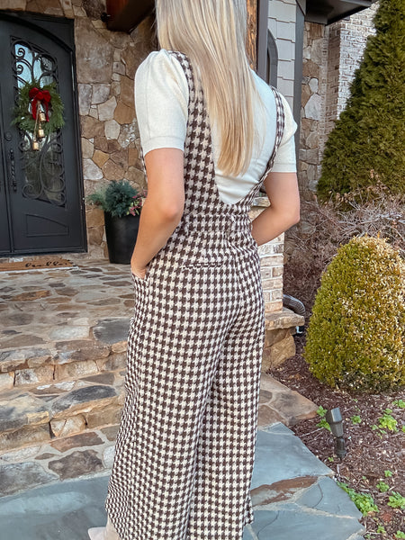 Like Clockwork Houndstooth Jumpsuit