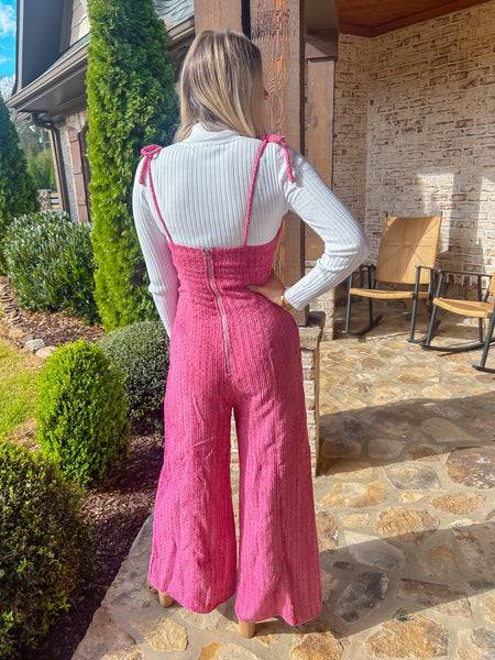 Make Your Entrance Berry Pink Jumpsuit