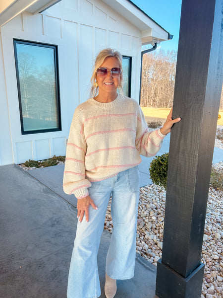 Stripes & Charm Oversized Sweater