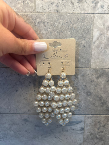 Marquise Pearls Earrings