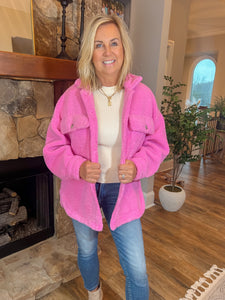 Cup Of Cozy Pink Sherpa Jacket