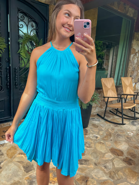 Hilton Head Happy Hour Blue Mini Dress