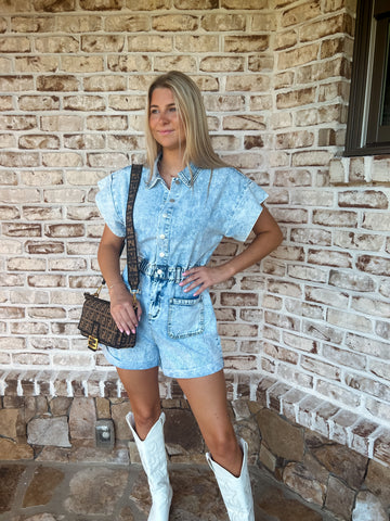 The Jill Denim Romper