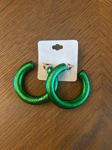 Green Chunky Hoops