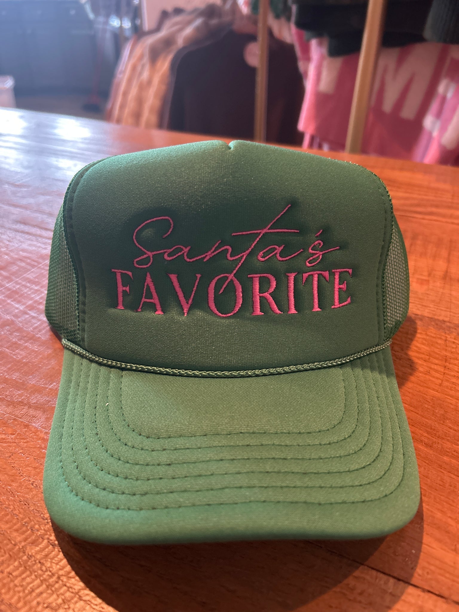 Santa’s Favorite Green Trucker Hat