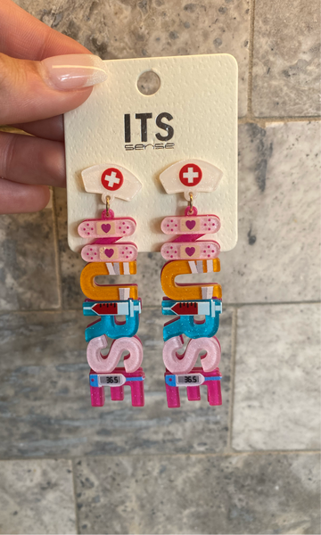 Nurse Multicolor Acrylic Earrings