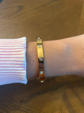 Gold Diamond Bangle