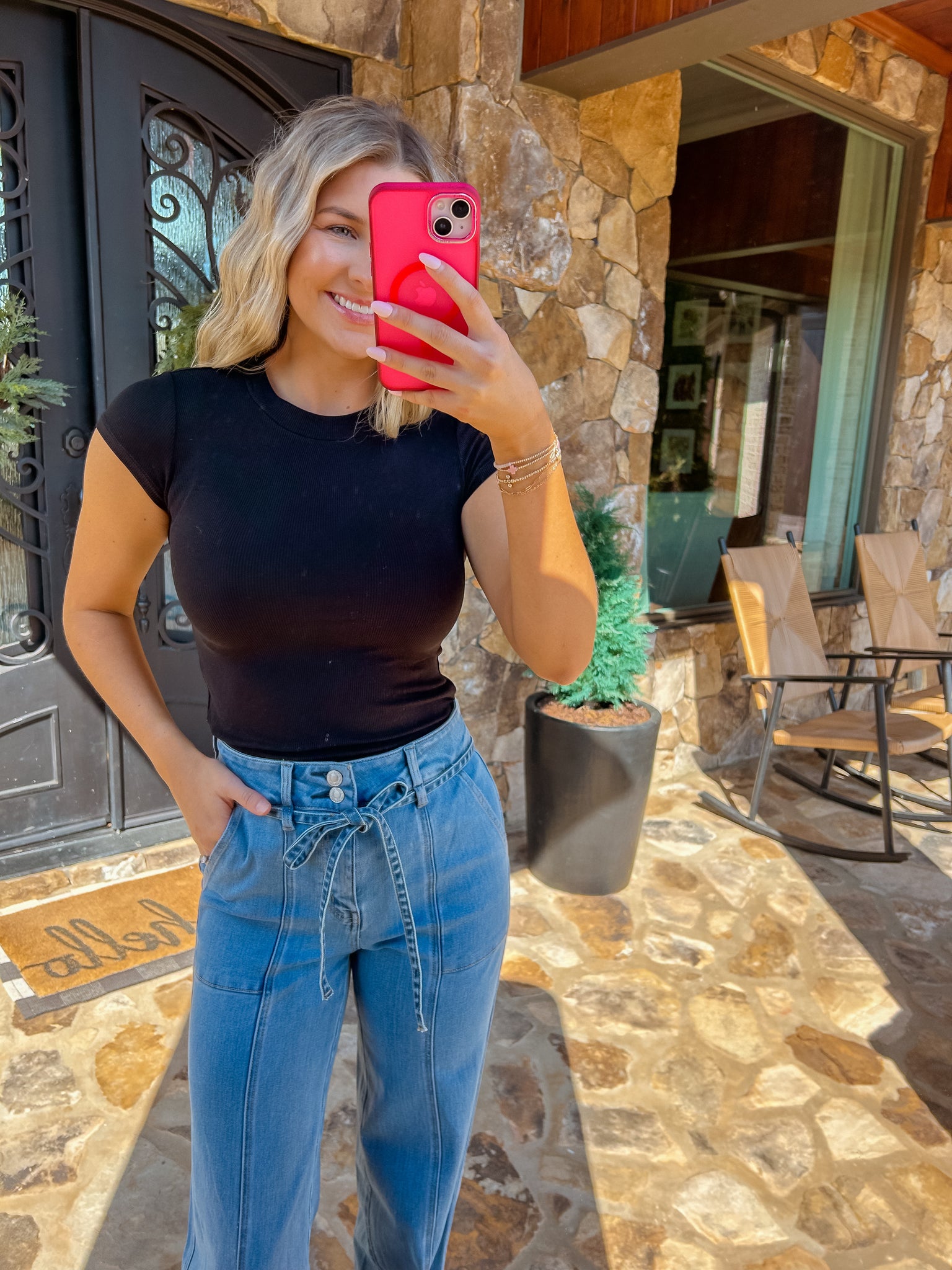 Basic Black Ribbed Bodysuit