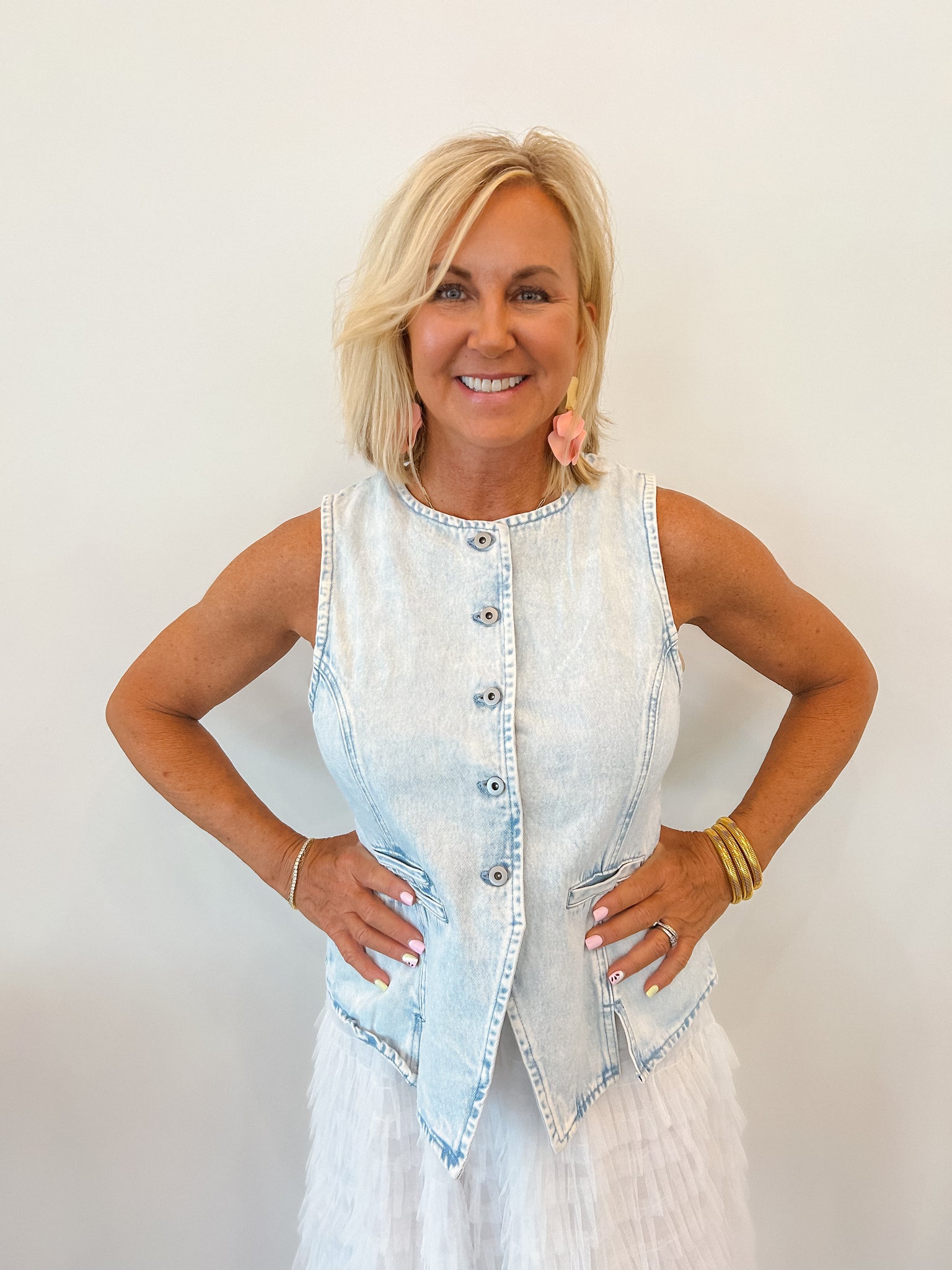 After Hours Denim Vest Top