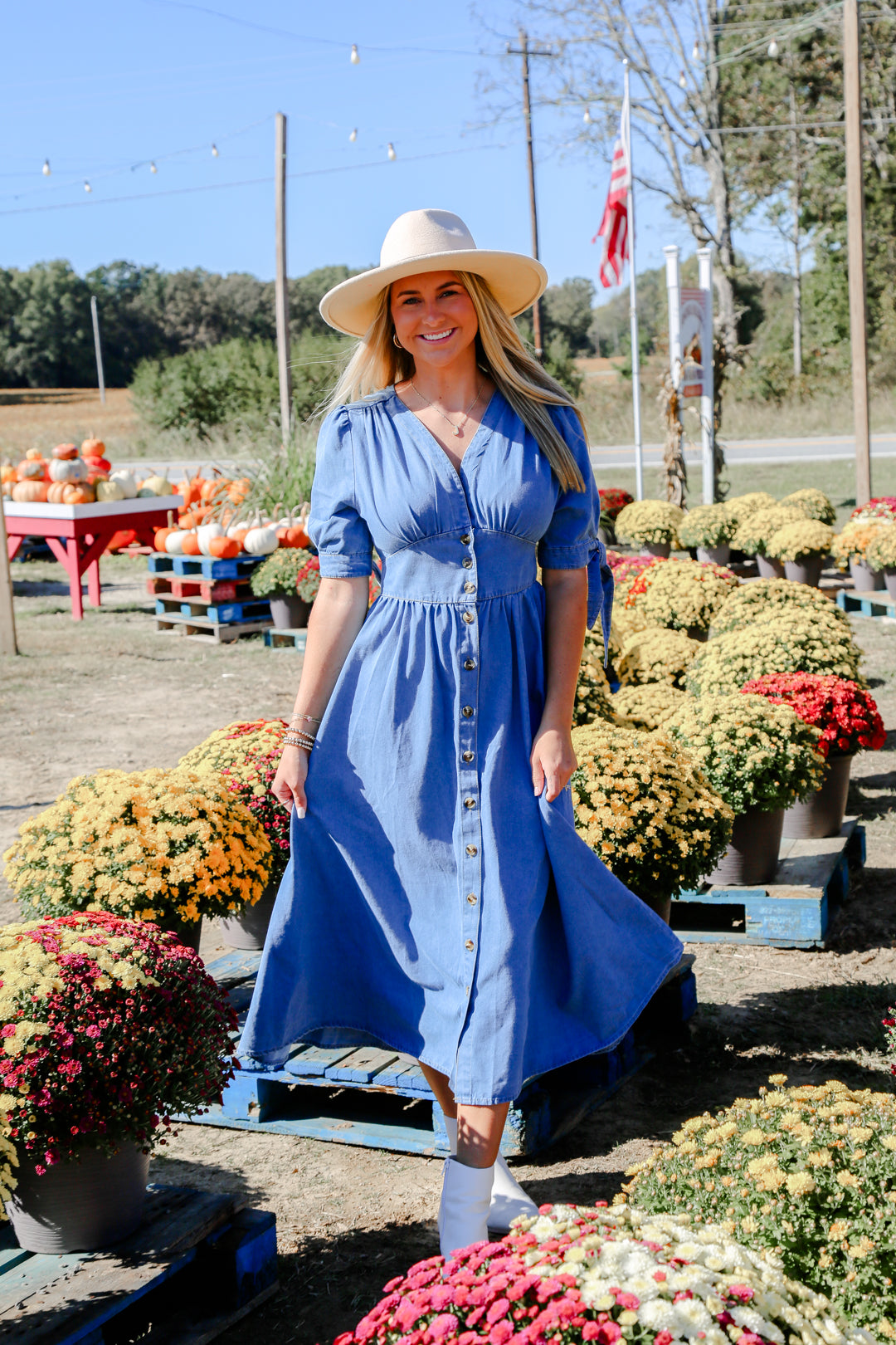 Countryside Cutie Denim Maxi Dress