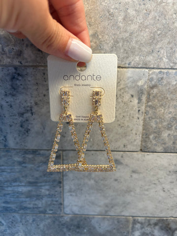 Diamond Triangle Earrings