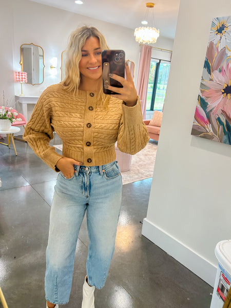 Misty Morning Off The Shoulder Beige Sweater