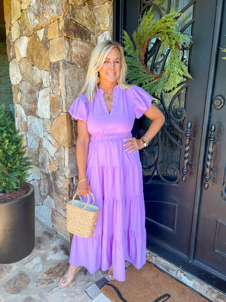 Simply Sweet Maxi Dress In Lavender