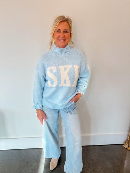 Oversized Light Blue Ski Sweater