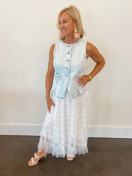 After Hours Denim Vest Top