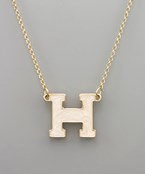 Hermes Epoxy Initial Necklace