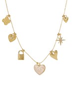 Multi Charm Heart Necklace