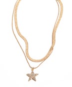 Crystal Star 2 Layered Necklace