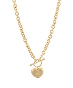 Brass Gold Heart Necklace