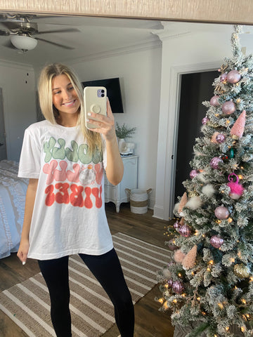 Holly Jolly Vibes T-shirt- Oversized